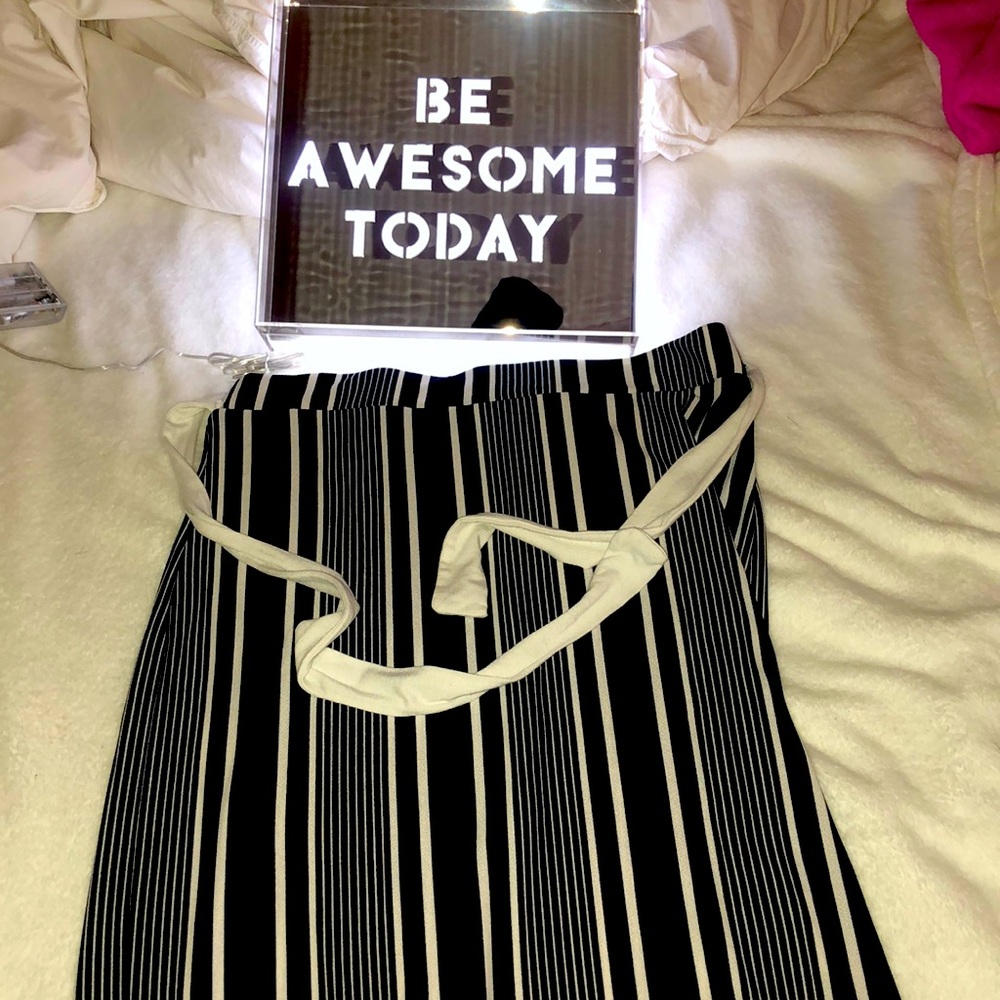 striped skirt